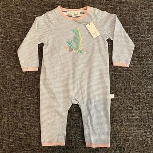 NWT Albetta Premium Laurelie's By The Sea Seahorse Jumpsuit Baby Size 3-6 Month
